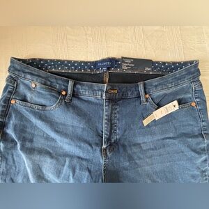 Talbots Blue Denim Capris with Contrast Stitching